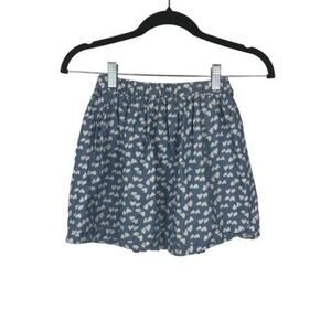 J. Crew Crew Cuts Chambray Skirt with Hearts, Size M